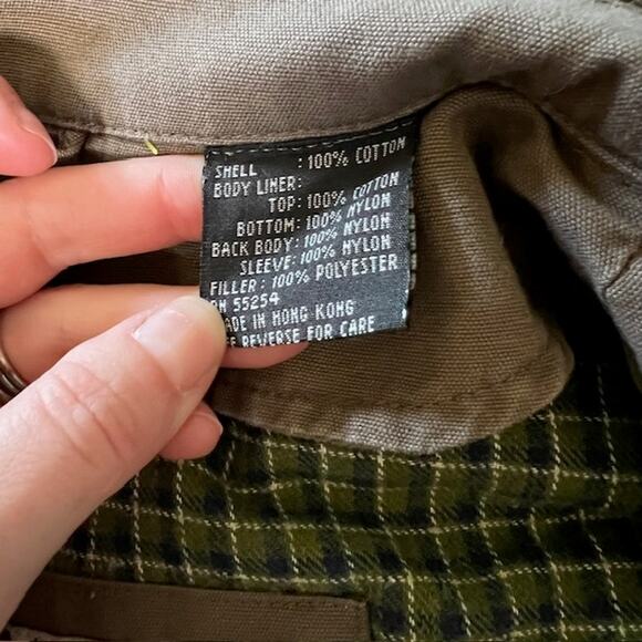 VTG 90s Country Barn by North Bay Chore Barn Coat Adult L Removable Liner Brown - Picture 10 of 10